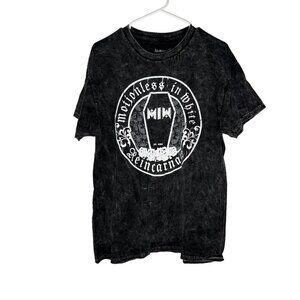 Motionless in White Acid Washed Band Concert Tee Size M